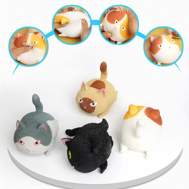 

Кричащая Реалистичная игрушка для кошек, сжимаемая игрушка для снижения давления животных, фиджет-гаджет, миниатюрная новинка, игрушка, ими...