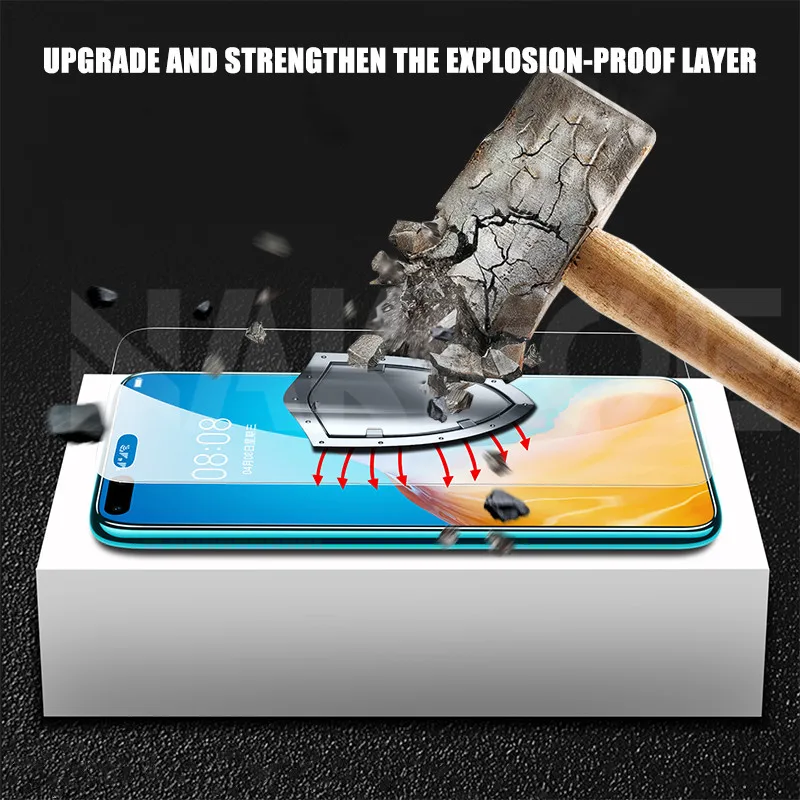 

9H Protective Glass on For Huawei P20 Pro P10 Lite Plus Screen Protector Glass P30 P40 Lite P Smart Z 2019 Tempered Glass Film