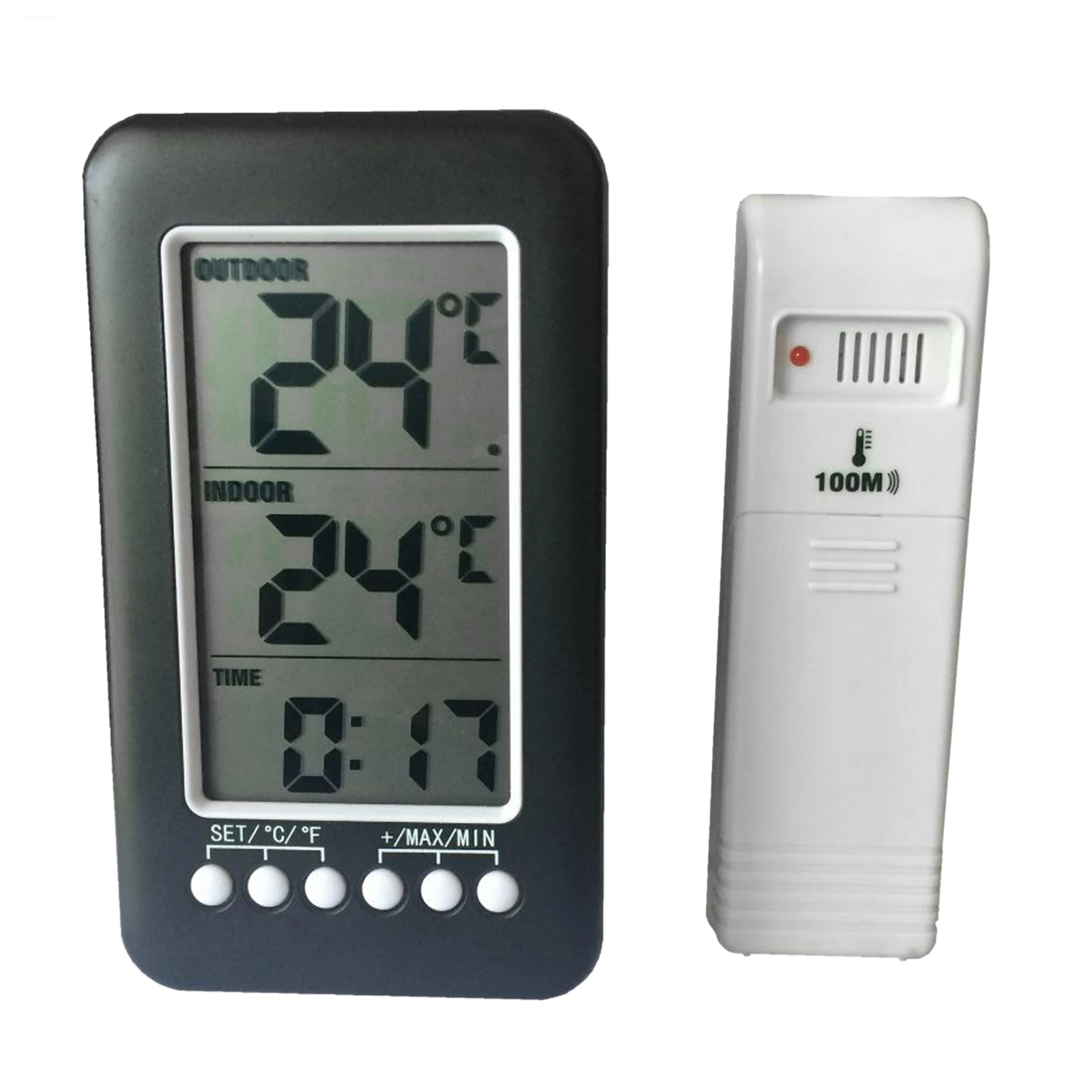 

Digital Indoor Outdoor Thermometer Wireless Thermometer Temperature Gauge LCD /