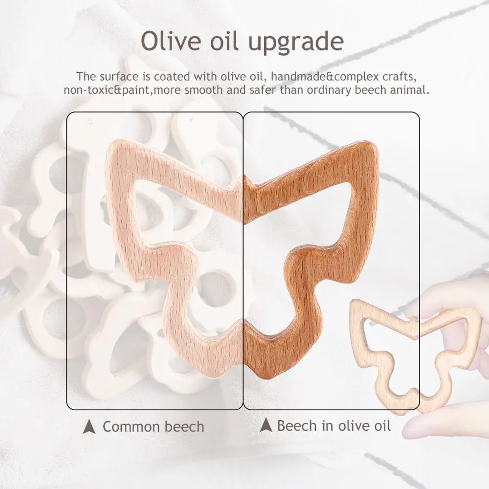 1 шт. детские деревянные животных блок игрушки замачивания оливковое масло