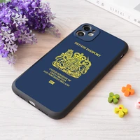 for iphone british new passport print soft matt apple case