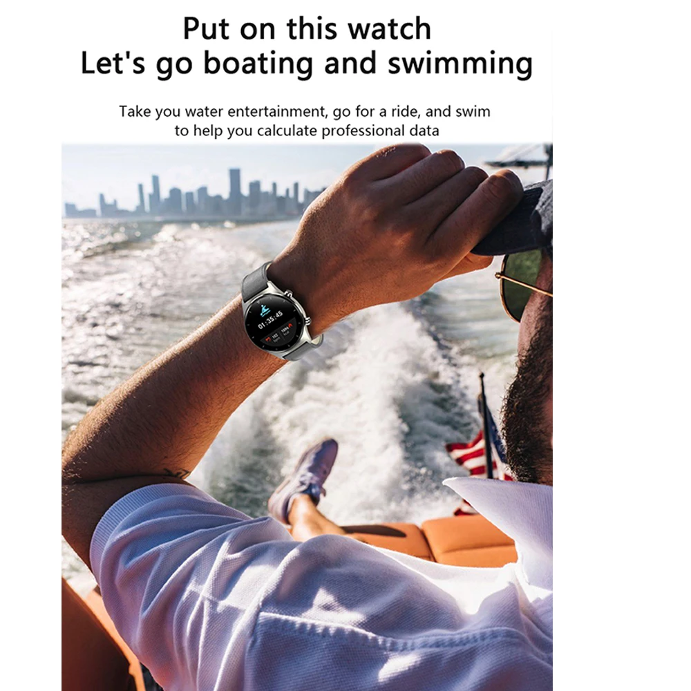 

UGUMO E13 Men Smart Watch Heart Rate Blood Oxygen Bluetooth Phone Call Music Sports Tracker Smartwatch for IOS Android Phone