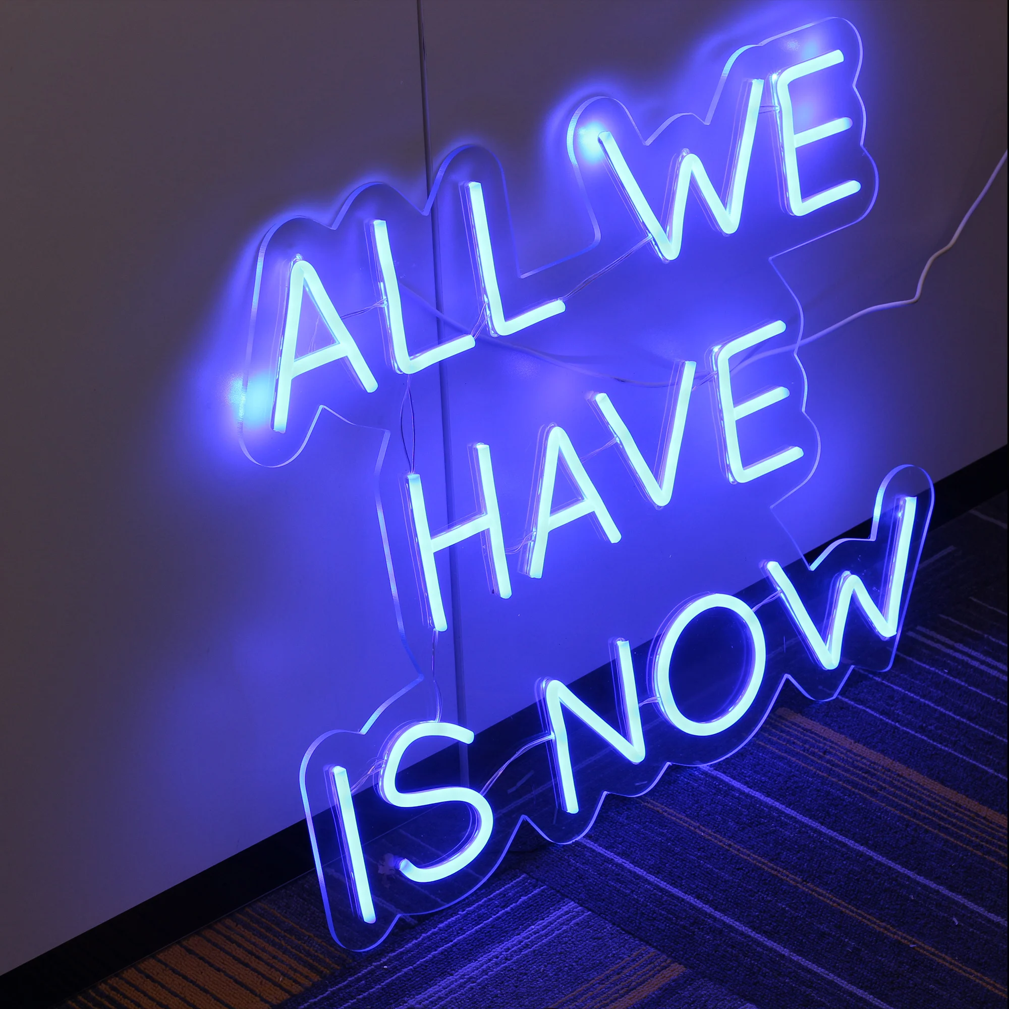 Custom neon monochrome/seven-color dazzling RGB lighting effect ALL WE HAVE IS NOW For Anniversary Gifts and Wall Bedroom Decor