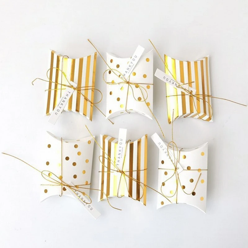 20 штук Подушка Форма крафт-бумаги коробка для конфет ювелирных изделий