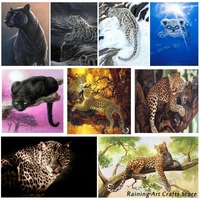 5d diy diamond painting animal panther leopard full square round drill embroidery cross stitch mosaic pictures home decoration