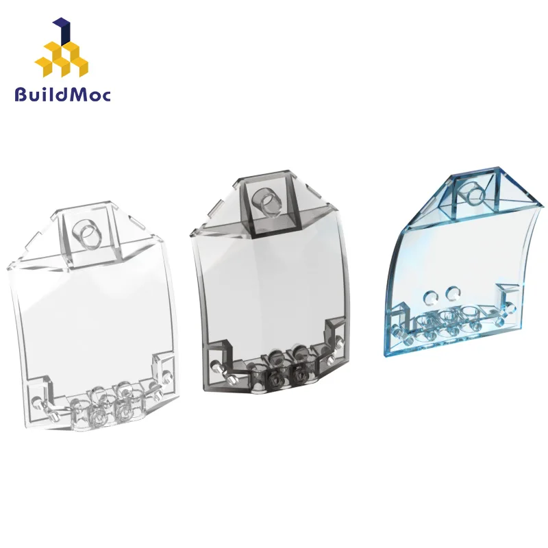 BuildMOC 41751 ветровой экран 8x6x2 изогнутый для строительных блоков детали сделай сам