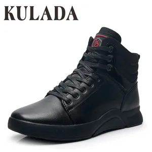 KULADAНовинка; Мужские зимние кроссовки; Уличные рабочие водонепроницаемые очень теплые ботинки; Дышащая мужская повседневная зимняя обувь