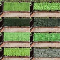 2pcs 0 53m artificial ivy leaf hedge panels screening green plastic fence sweet potato leaves artificial leaf privacy fence