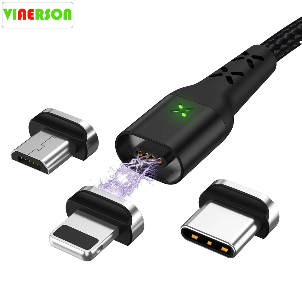 Магнитное зарядное устройство VIAERSON Micro usb type C кабель для iPhone samsung Xiaomi Redmi Android