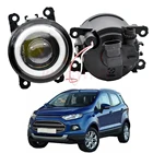 2 шт., автомобильные аксессуары светодиодный туман светильник 3000LM Ангел глаз DRL Дневной светильник 12V для F-ord EcoSport 2013 2014 2015 2016