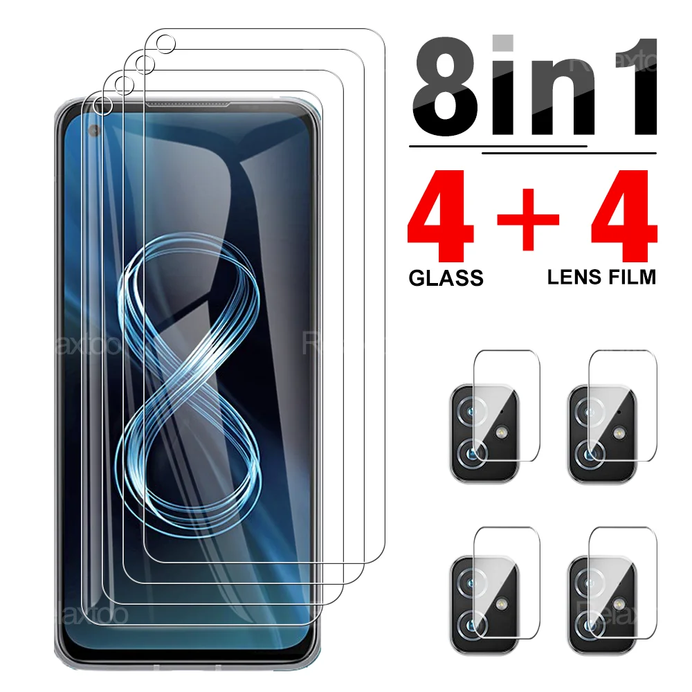 8 в 1 закаленное переднее стекло + мягкое для объектива камеры Asus Zenfone Защитная