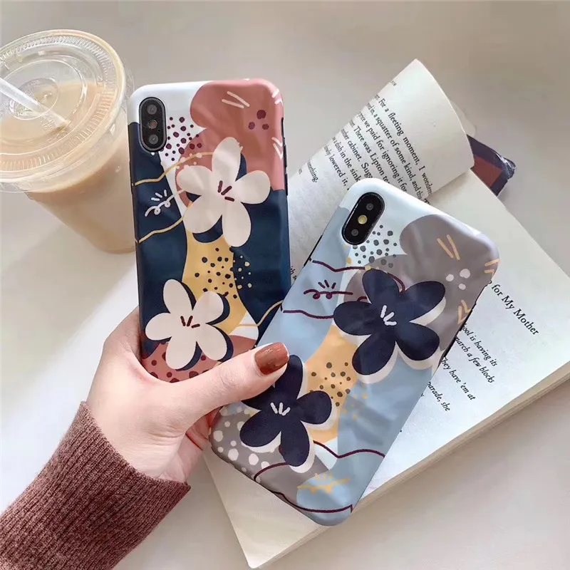 Винтажный чехол для телефона с цветочным рисунком iphone XS MAX XR X 6 6s 7 8 plus окрашенная