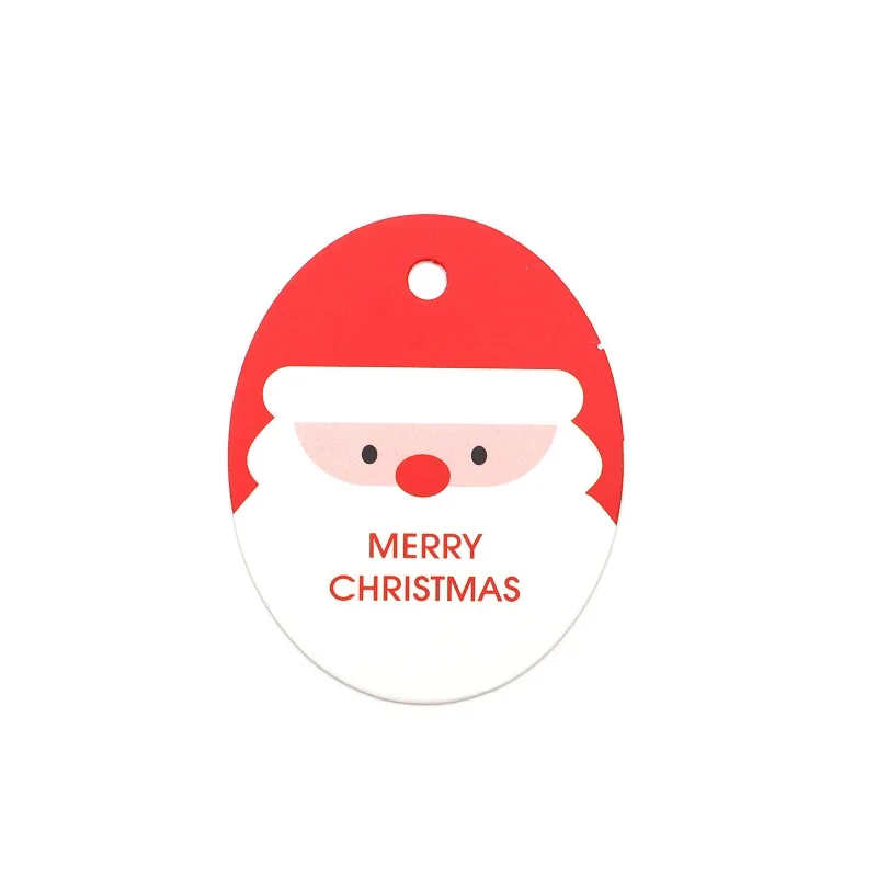 Santa claus 50 шт. Рождественская звезда тег Санта Клаус бирки крафт-бумага карты тег конфеты мешок украшения Рождество год подарок посылка оформление бирок - Цвет: Santa claus