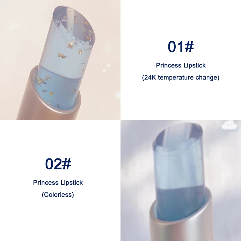 1 шт. губная помада меняющая цвет косметика Золотая фольга температуру основа для