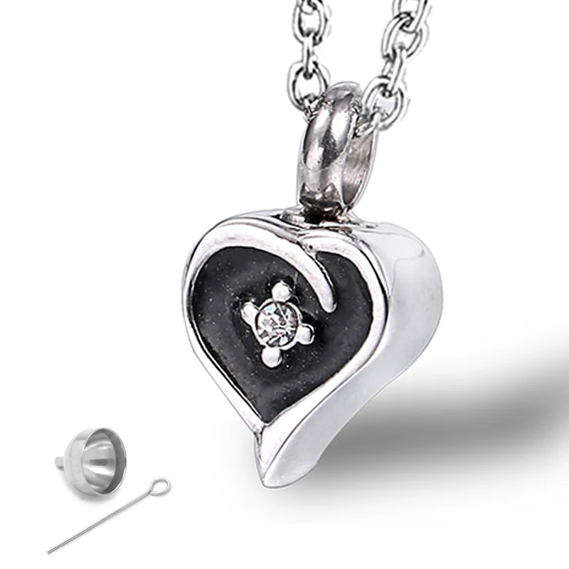 RIR Кристальное сердце маленькая Кремация обнимающая урна в виде сердца кулон из