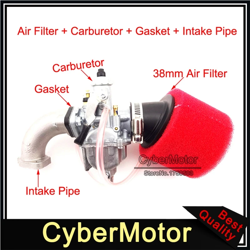 Mikuni 26 мм карбюратор VM22 Carb в сборе красный 38 воздушный фильтр для 110cc 125cc 140cc