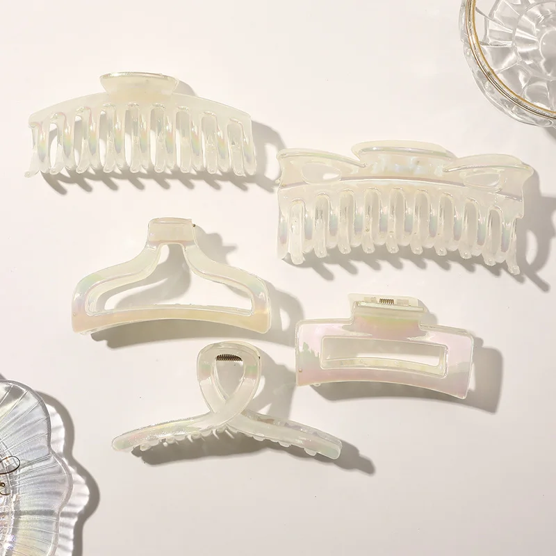 

Женский зажим для волос, элегантный однотонный зажим для волос из смолы, 2021