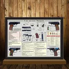 Художественная фигурка 9 мм пистолетного оружия, Картина на холсте, плакат в стиле ретро для гостиной, спальни, офиса, декоративная картина без рамки