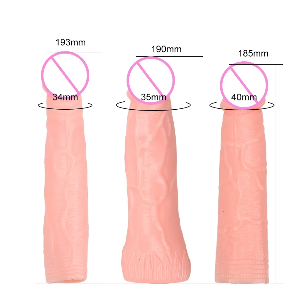 Многоразовые презервативы VATINE полый удлинитель пениса рукав для увеличения