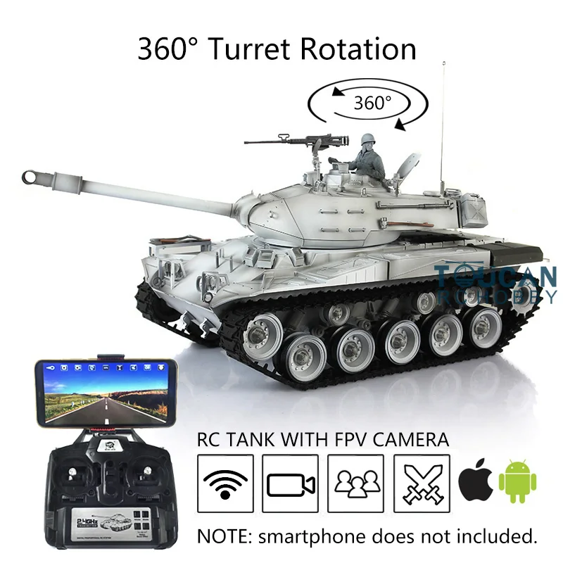 

Henglong 1/16 TK7.0 FPV Plastic Walker Bulldog RC Tank 3839 360 Turret Gearbox TH17325