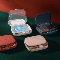 new mini portable pill case container jewelry storage organizer for masks dustproof sundries medicines box dispenser for travel