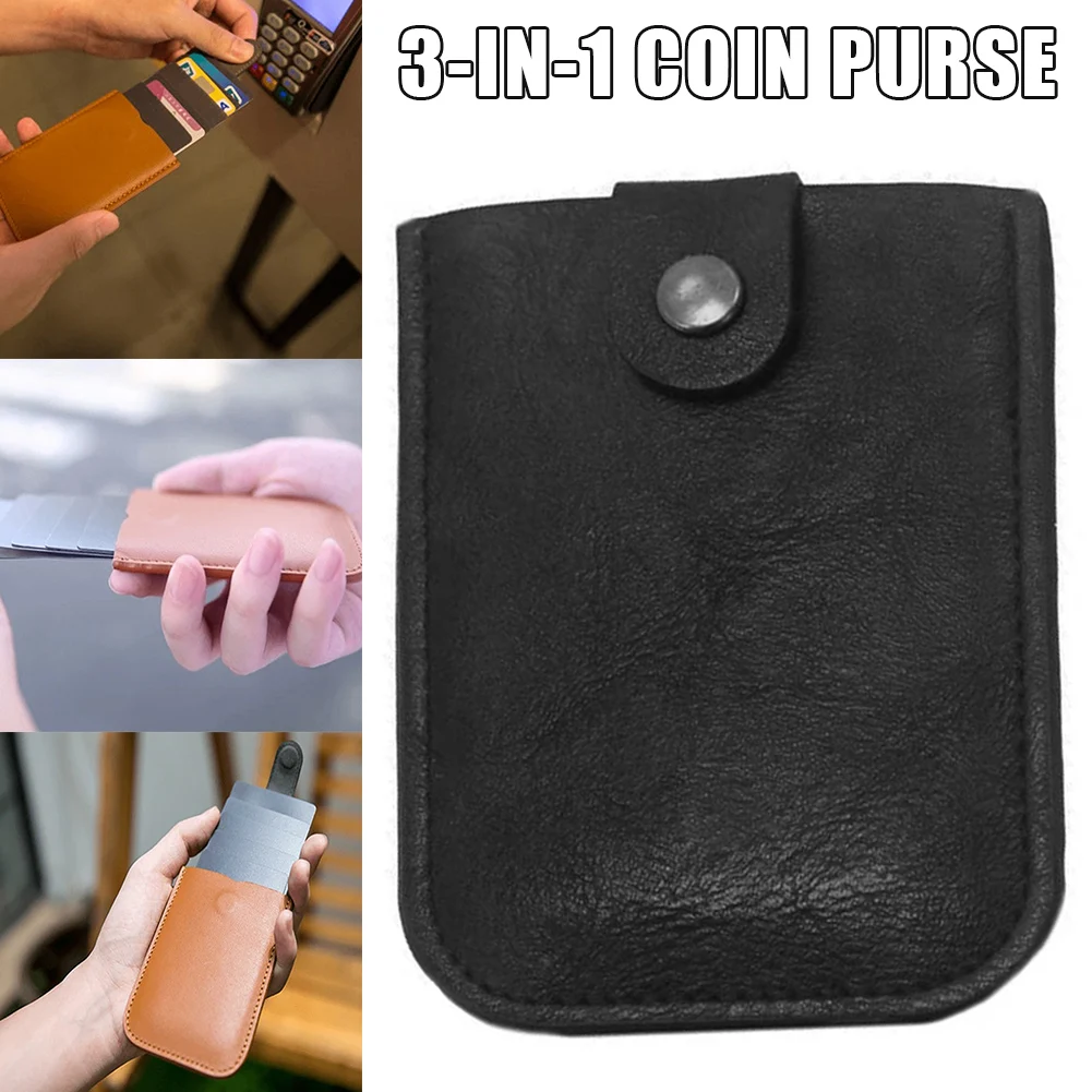

2021 Pulling-out Pu Leather Card Holder Multi Card Slot Multifunction Button Closure Wallet Кошелек Женский Carteira Masculina