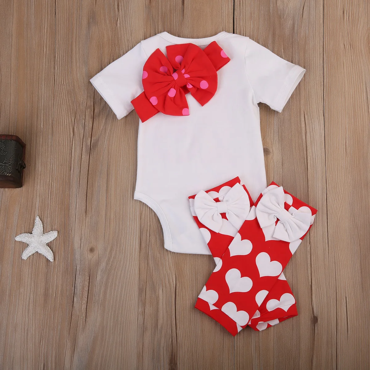 Комплекты одежды для новорожденных девочек Боди Топы Гетры Повязка на голову