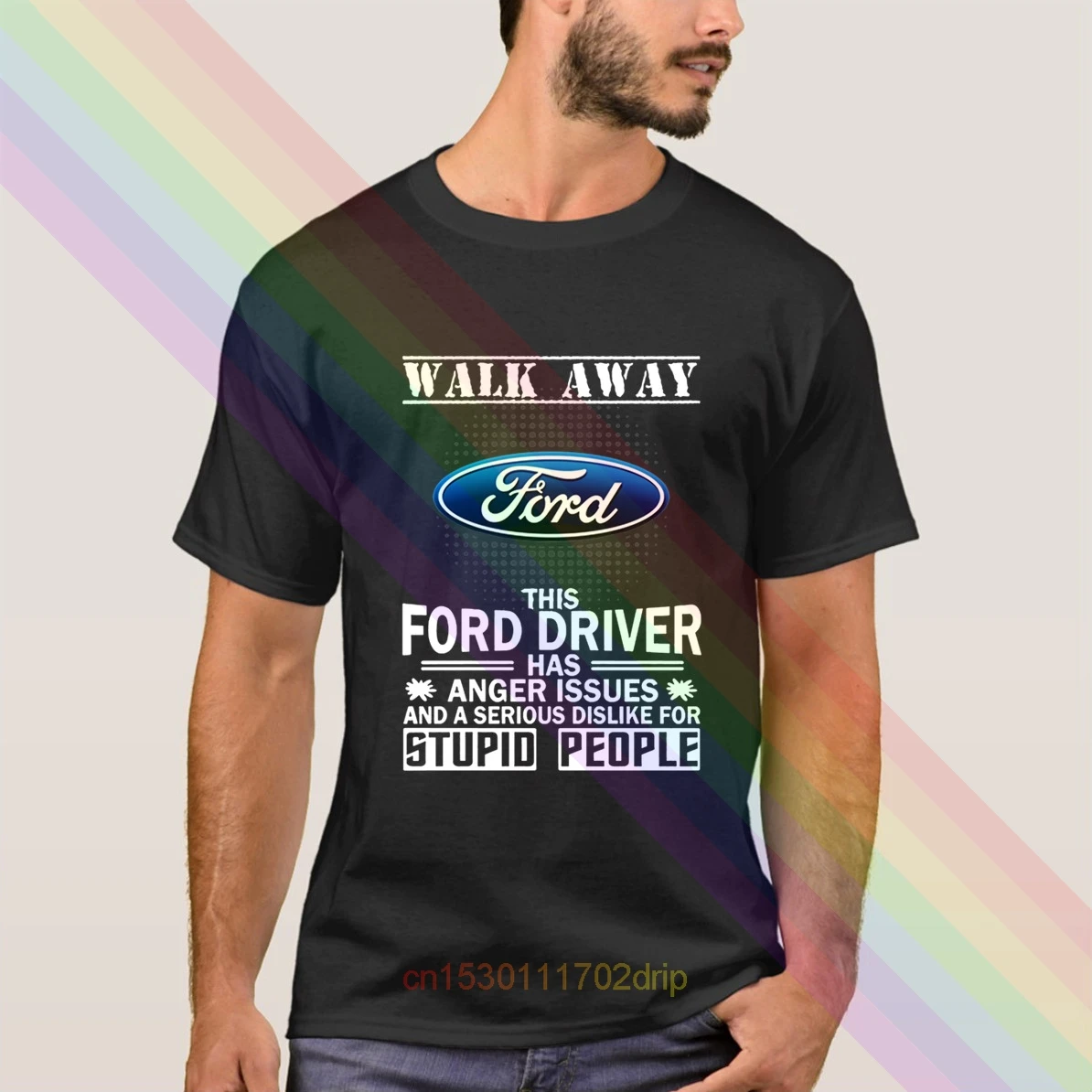 Футболка унисекс с принтом Walk Away Ford This Driver Гнев и серьезно не нравится глупым