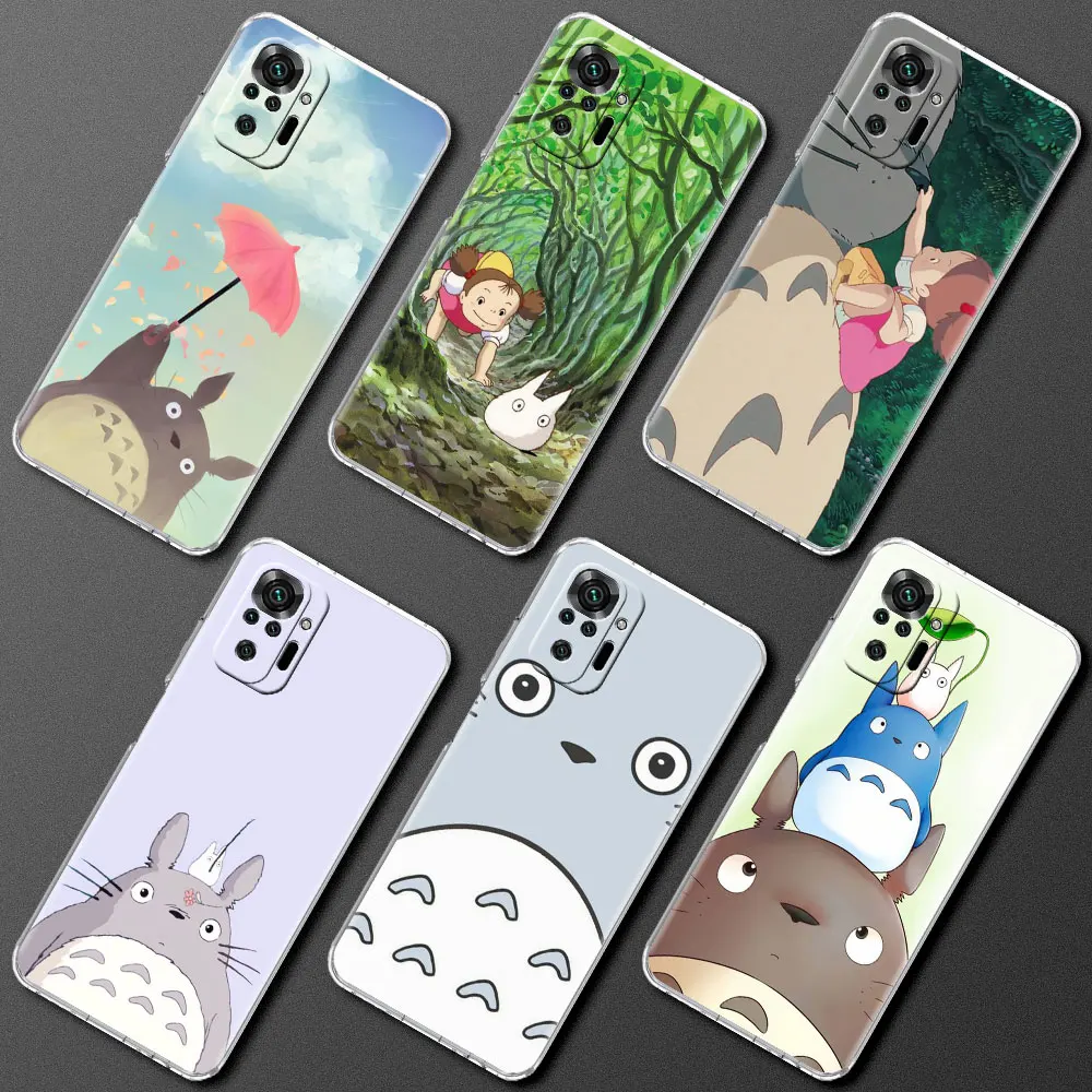 

Silicone Cover For Xiaomi Redmi Note 10 9 Pro 9S 8 9C 7 8T 10S 9A 7A 8A K40 K20 Shockproof Soft Phone Case Studio Ghibli Totoro