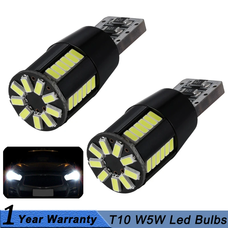 2x Canbus Автомобильный светодиодный T10 W5W габаритный парковочный фонарь для VW POLO Golf 4