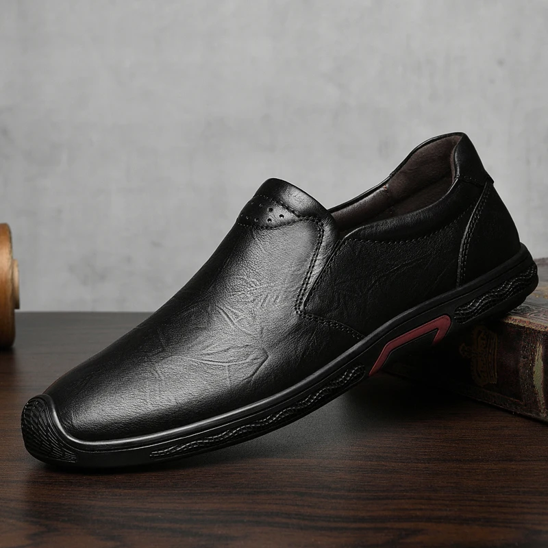 

Genuine Leather Shoes Men Moccasins Shoes Luxury Brand Driving Shoes Business Mens Loafers Casual Boat Footwear Man Trendy Flats