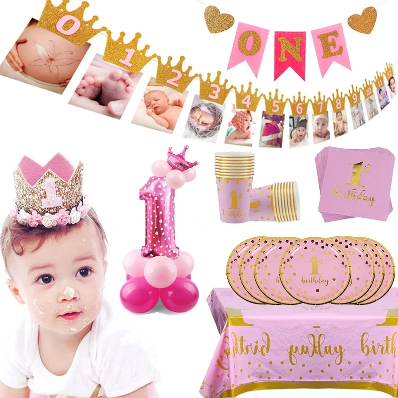 Детское украшение на 1 й день рождения год корона для маленьких мальчиков и