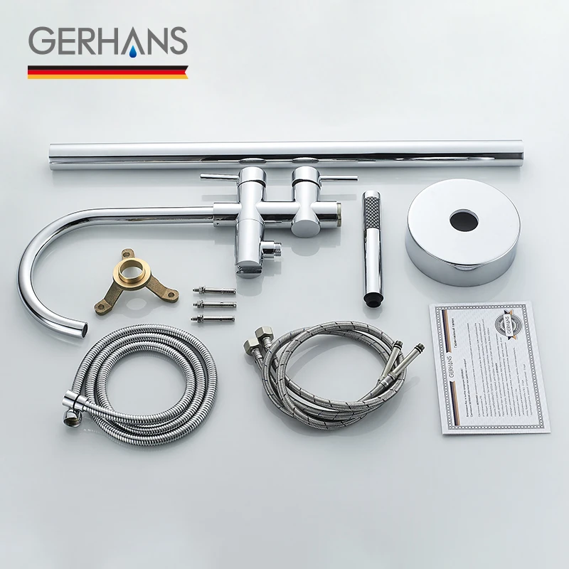 GERHANS Faucet K13219 Смеситель для ванны напольный Цвет: Хром | Обустройство дома