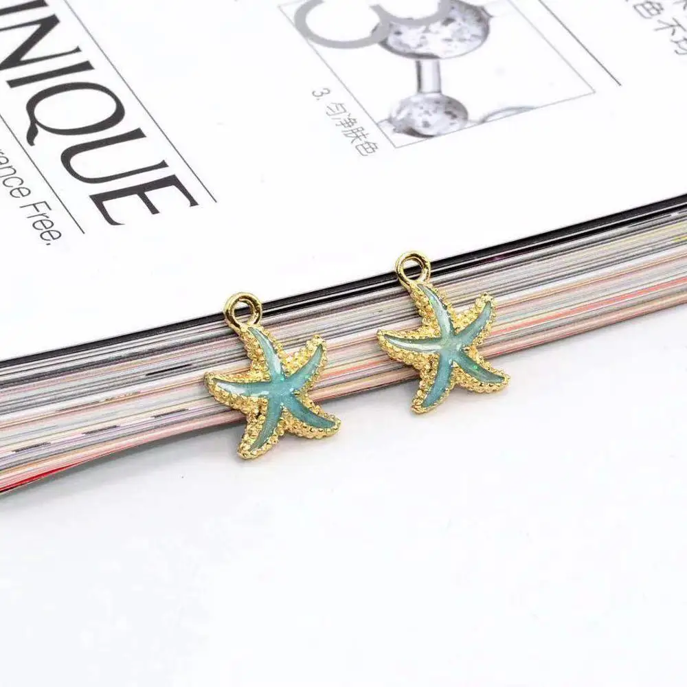 

10Pcs Mixed Conch Sea Shell Charms Beads For Jewelry Making DIY Ocean Starfish Bracelet Necklace Handmade Accessories Craft