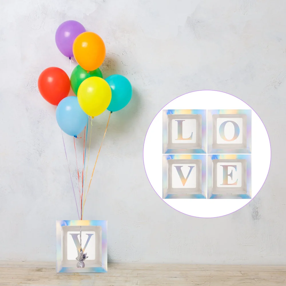 

1 set of Party Balloon Boxes Clear Wedding Anniversary Decor Balloon Boxes