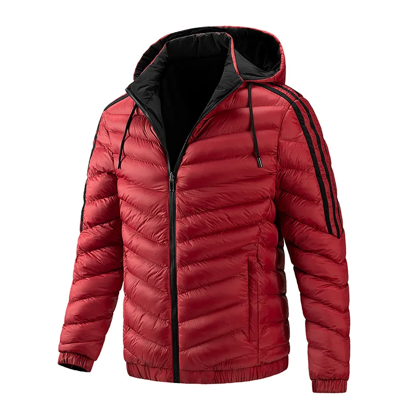 

Winter Male Jacket Jaqueta Masculina Hooded Both Side Wear Man's Coat Solid Thicken Jackets Parkas Men Winter Clothing Jaquetas