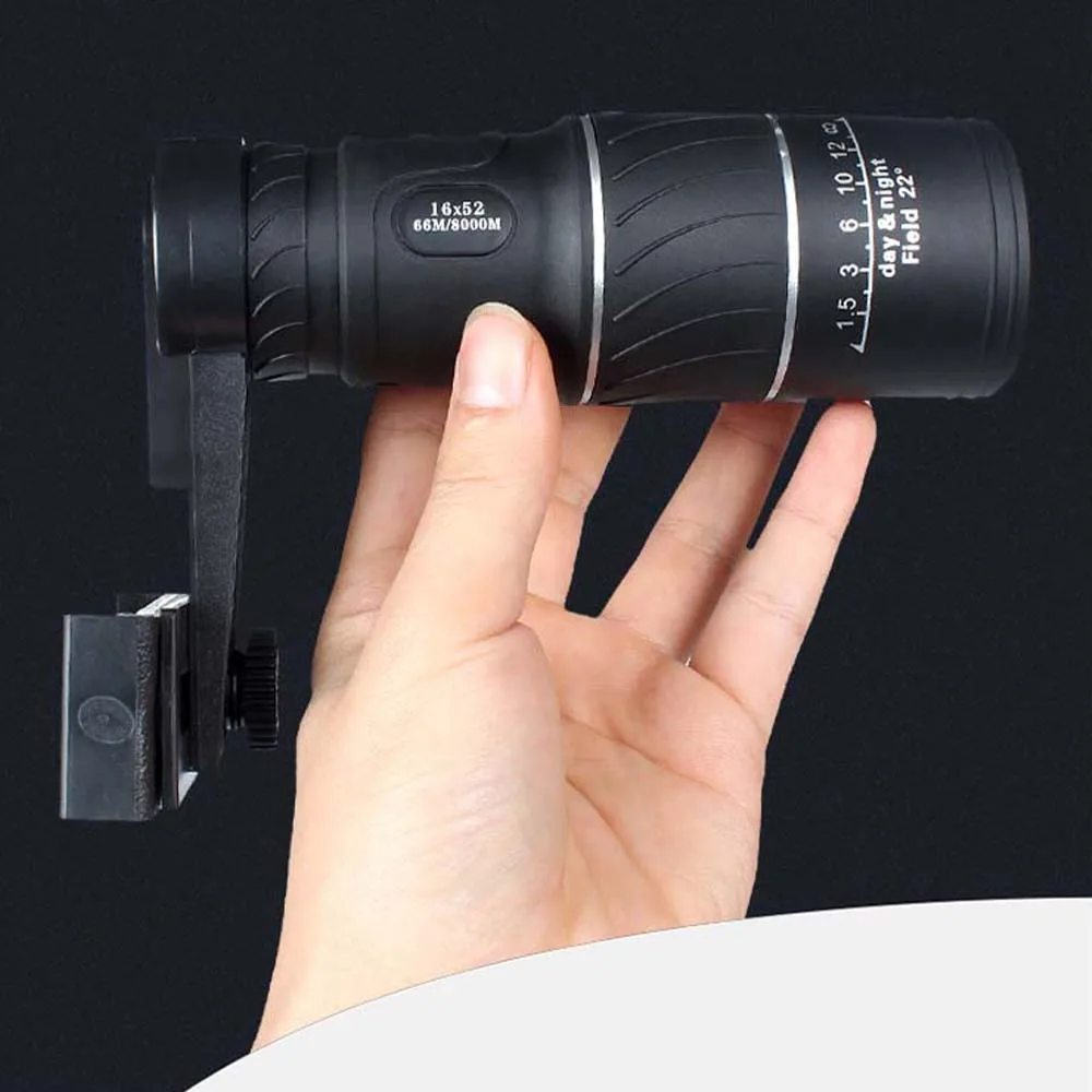 Портативный 16X52 высокого уровня Jumelles Tlescope Monoculaire 66/8000 м En Plastique Extrieur Noir Sports De Plein Air