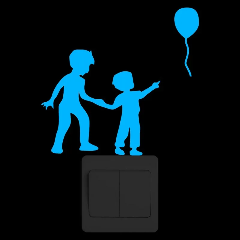 Мультяшные часы для мальчиков плавающий шар светильник переключатель наклейка