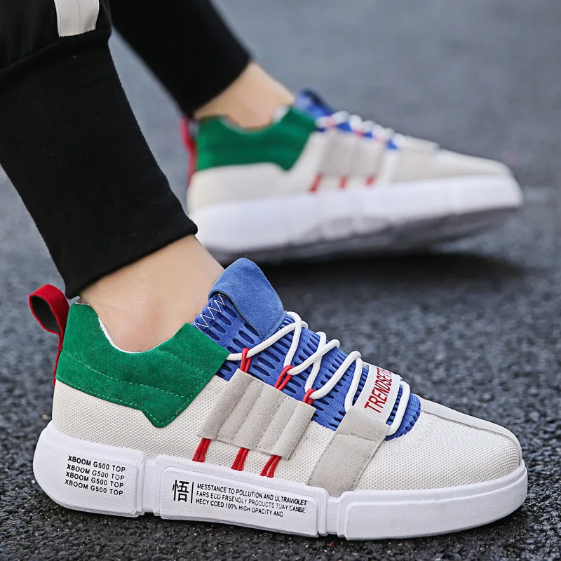 Кроссовки для мужчин Повседневная обувь дышащая бега тканая сетчатая