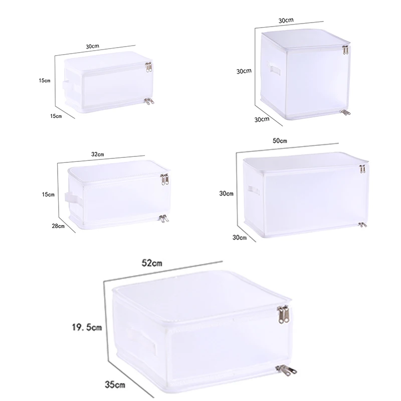 

1Pc Transparent Storage Box Laundry Basket Quilt Clothes Organizer Basket Waterproof Underwear Storage Case Clothing Storage Box