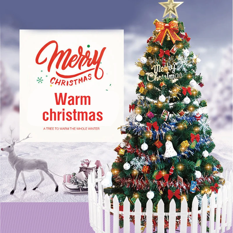 

150 см Рождественское украшение, елка с цветными огнями, 2022 новый год, Рождественская елка, упаковка, Рождественский Декор для вечеринки