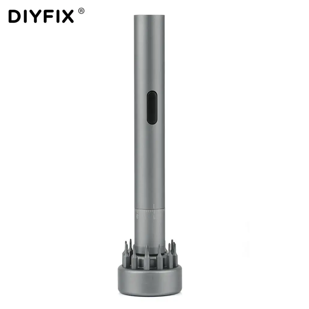 DIYFIX 20 in1 Portable Electric Screwdriver Rechargeable Cable Power With Screw Driver Kit LED Light Lithium Battery Repair Tool |