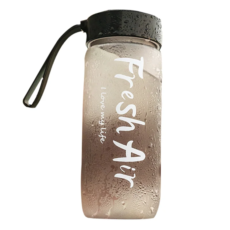 

Trendy Fresh and Simple Style Practical Frosted Drop-Proof and Leak-Proof Portable Outdoor Sports Bottle in Multiple Colors