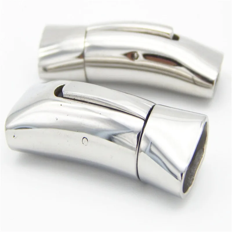 

Hole Stainless Steel End Hook Clasp for Leather Cord Rope End Connector DIY Bracelets Jewelry Connectors