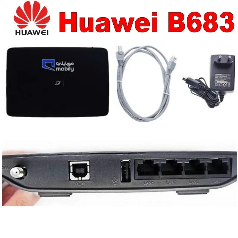 Разблокированный Huawei B683 с антенной беспроводной маршрутизатор 28 Мбит/с WPS