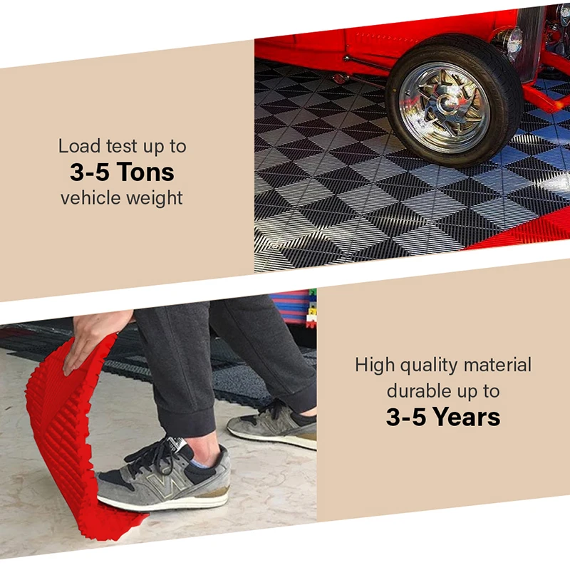 1 8cm thickness garage floor mats car wash room floor mat multi function plastic splicing grille tiles drop shipping free global shipping