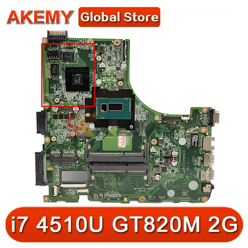 

Akemy DA0ZQ0MB6E0 ZQ0 motherboard for ACER E5-471 E5-471G V3-472P Laptop motherboard CPU i7 4510U GT820M 2G Test OK Mainboard
