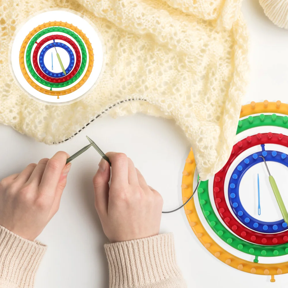 

1 Set of Round Circle Loom DIY Wool Knitting Machine Wool Weaving Tools