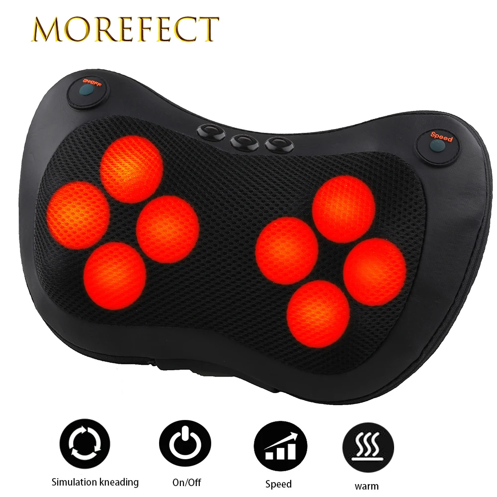 Электрическая массажная подушка для дома и автомобиля шеи спины поясницы всего