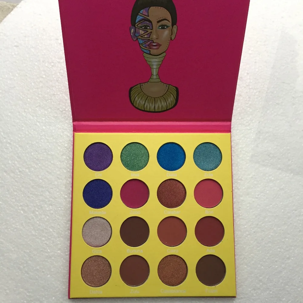 16 цветов маскарадные тени для век макияжные палитры матовые мерцающие высокие